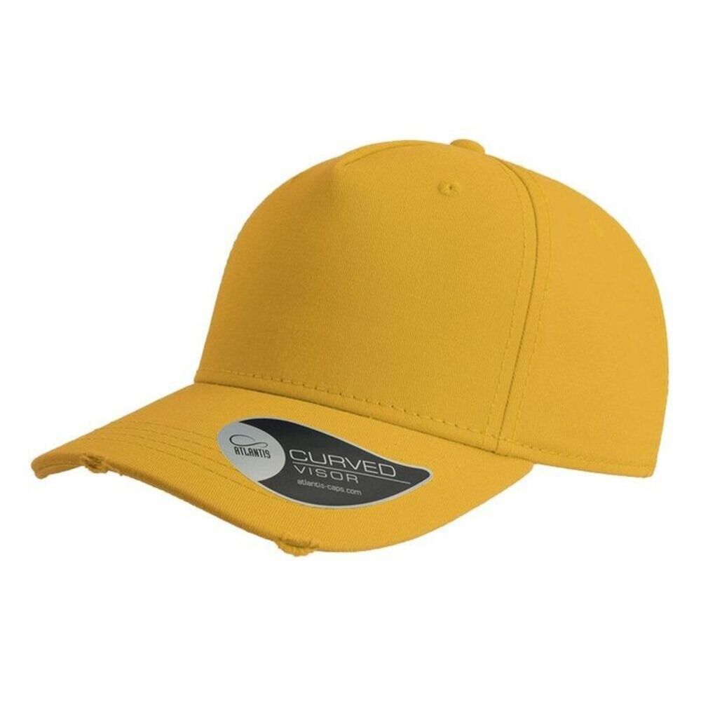 Atlantis Cargo Weathered Visor 5 Panel Cap / Yellow